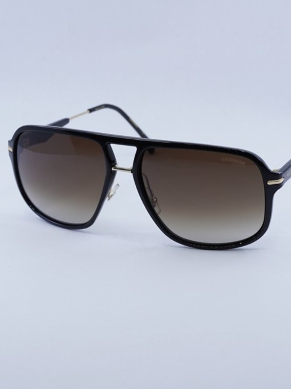 Carrera 296/S 02M2 HA Sunglasses Black Aviator Frame, Brown Lenses